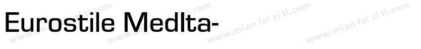 Eurostile MedIta字体转换